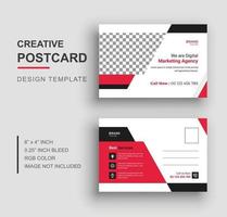 Postcard template, Business or corporate postcard design vector