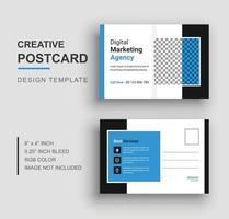 Postcard template, Business or corporate postcard design vector