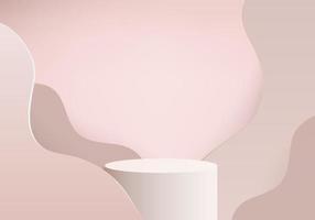 3d display product minimal scene with cosmetic podium render platform vector