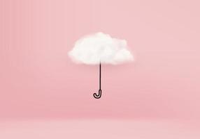 Business idea concept of 3D render in one direction clouds background vector