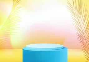 3d display product minimal scene with cosmetic podium render platform vector