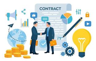 Partnership Concept. Financing of creative projects. vector