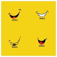 sonrisa feliz símbolo logo amarillo