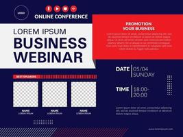 Banner webinar conference design template vector