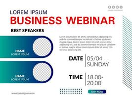 Banner webinar conference design template vector