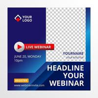 Banner webinar conference design template vector