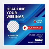 Banner webinar conference design template vector