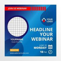 Banner webinar conference design template vector