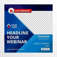 Banner webinar conference design template vector