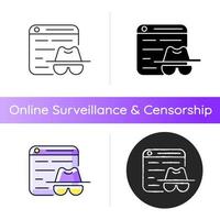 Private browsing icon vector