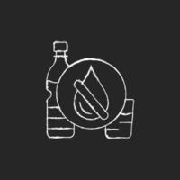 Drinking water shortage chalk white icon on dark background vector