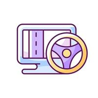 Vehicle simulation RGB color icon vector