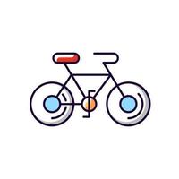 Bicycle red white blue RGB color icon. vector