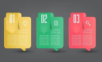 modern text box template, infographics banner vector