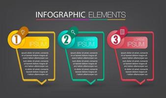 modern text box template, infographics banner vector