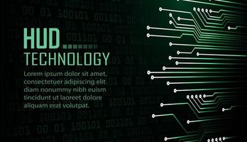 Fondo de concepto de tecnología futura de circuito cibernético de texto vector