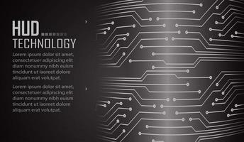 Fondo de concepto de tecnología futura de circuito cibernético de texto vector