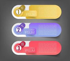 modern text box template, infographics banner vector