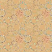 Seamless background with hand drawn abstract round elements, doodles vector