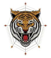 Ilustración de vector de cabeza de tigre