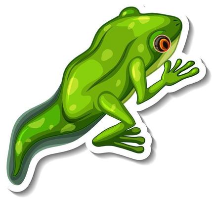 A sticker template with a froglet isolated