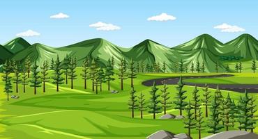 A green nature landscape background vector