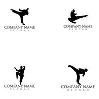 Karate logos icons  vector. Illustration
