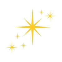 Yellow stars sparkles. Golden twinkles icon