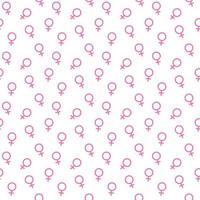 Female gender seamless pattern. Women sex symbols, Venus signs vector