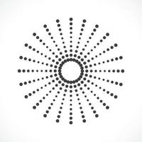 Abstract circle frame halftone dots logo emblem design. Round icon dot vector