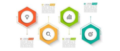 concepto de negocio con 4 opciones o pasos vector