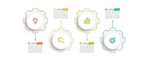 Business concept with 4 options, steps vector