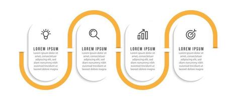 Business concept with 4 options, steps vector