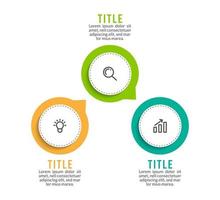 Visualization of 3 Stepped Business Process vector