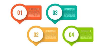 Business concept with 4 options, steps vector