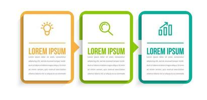 visualización de procesos de negocio en 3 pasos vector