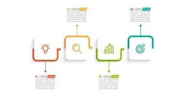 Business concept with 4 options, steps vector