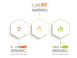 Visualization of 3 Stepped Business Process vector