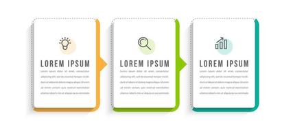 Visualization of 3 Stepped Business Process vector