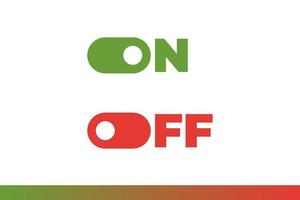 On Off mode switch button sliders. Toggle modern flat UX UI design vector
