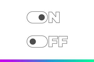 On Off mode switch button sliders. Toggle modern flat UX UI design vector