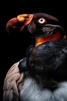 King vulture detail portrait photo