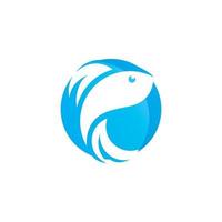 diseño de vector de icono de plantilla de logotipo de pescado