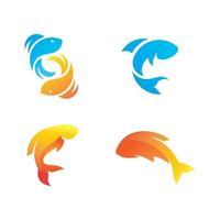 Fish logo template icon vector design