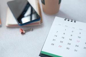 deadline concept with red mark on calendar date photo