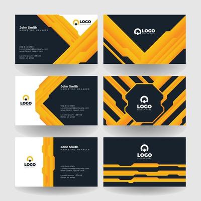 Gold and Black Professional Name Card