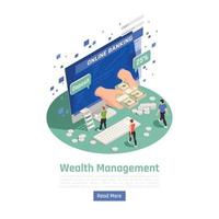 Online Banking Isometric Composition Vector Illustration