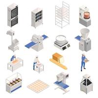 Bakery Isometric Set Vector Illustration