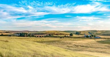 magical wheat farm fields in palouse washington photo