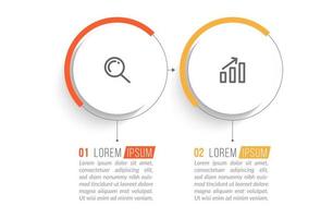 Business Concept With 2 Options or Steps vector